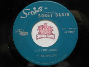 Scripto Presents Bobby Darin 4 Track EP,  45 RPM VG+ (R3) - Picture 1 of 2
