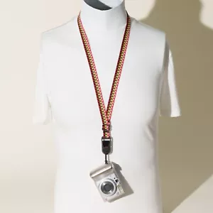 Red/Green/White Single Point camera strap Lanyard w/ Peak Design Anchor - Picture 1 of 8