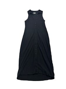 Kookai Womens Black Sleeveless Button Down Maxi Dress Size 2 GC
