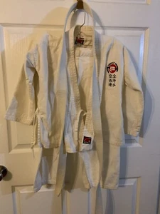 GTMA Martial Arts Uniform Top Bottom Belt Size Youth 00/130 See Pics - Picture 1 of 5