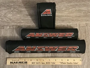 Answer Racing Bmx Pad Set Red Black Old Mid School - Picture 1 of 4