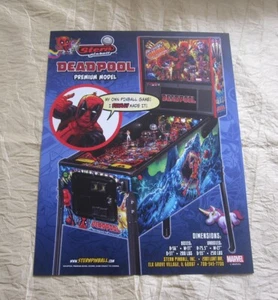 2018 STERN DEADPOOL PREMIUM PINBALL FLYER - Picture 1 of 2