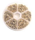 360PCS/Box Mixed Lots of Antiqued Gold Metal Bead Caps For Jewelry Making