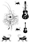 Pink Ink Designs A6 Clear Stamp-The Guitarist PI125