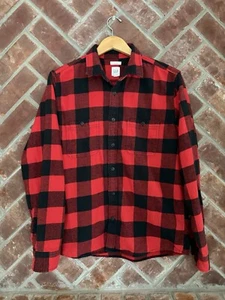 Gap Untucked Red & Black Buffalo Check Flannel Plaid Men’s Size Large Button Up - Picture 1 of 7