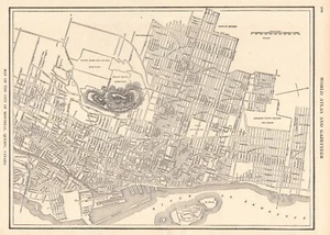 1919 Antique MONTREAL Canada Street Map of Montreal Canada City Map 1841 - Picture 1 of 4