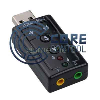 new 1X Mini USB 2.0 7.1 Channel Audio Sound Card Sound Adapter For PC Laptop - Image 1 of 4