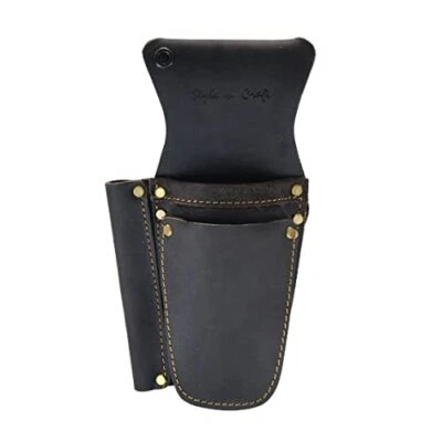 700123 Pocket Dual Pliers & Single Tuna Spike Holder In Oiled Leather Dark Brown - Image 1 of 4