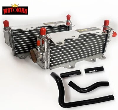 Radiator&Black Hose For 1992-1996 Honda CR250R CR 250 R 1993 1994 1995 Aluminum - Image 1 of 4