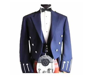 Scottish Regulation Doublet Kilt Jacket With Waistcoat - Men's Doublet Jacket - Picture 1 of 4