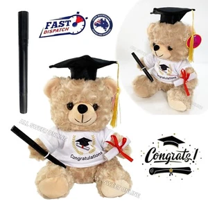 22cm Congratulations Graduation Bear with Pen Congrats Grad Stuffed Animal Toy - Picture 1 of 8