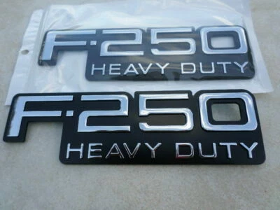 Juego de 2 placas de identificación FoMoCo emblema guardabarros de alta resistencia Ford F-250 HD 1992-1996 Foto 1 de 4