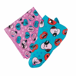 Valentine Bandana , Valentine Mustache , Heart Bandana Small Bandana - Picture 1 of 1
