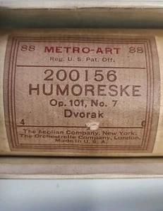 Rollo de música Metro Art 200156 Humoreske Op. 101 Nº NOTA 7 DVORAK - Imagen 1 de 4
