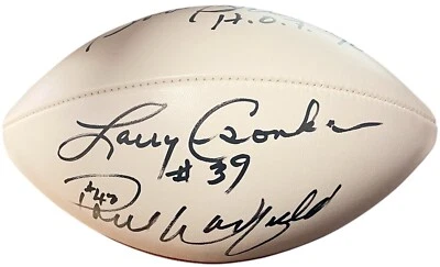 Fútbol americano firmado por Dolphin Ofc Wilson NFL WP 3 sigs- BAS Csonka/Griese/Warfield Foto 1 de 4