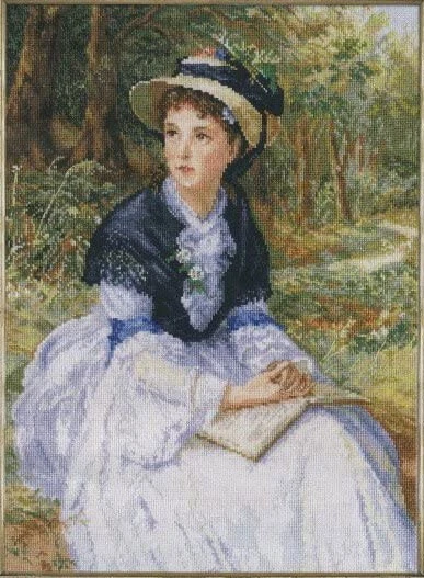 New Alisa Cross Stitch Kit Happy Thoughts after William Olivers Painting 4-09 - Image 1 of 1