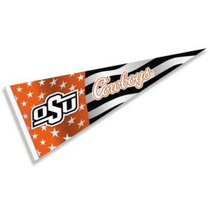 Oklahoma State Cowboys Nation USA Stars and Stripes Pennant Full Size Pennant - Picture 1 of 4