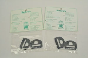 Lot of 4 One Inch Snaphook Loop Hardware Black Plastic - Picture 1 of 4