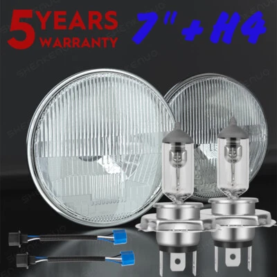 Par de faros halógenos LED redondos de 7" pulgadas para Ford Deluxe 1939-1951 carcasa nuevos Foto 1 de 4