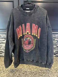 Abercrombie & Fitch “Miami Heat” Oversized Crew Sweatshirt Size XL Smoke Pattern - Picture 1 of 4
