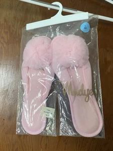 Vtg 1950’s Madye's Women 8-9 M Pom Pom Glamour Scuffs Slippers Original Package - Picture 1 of 5