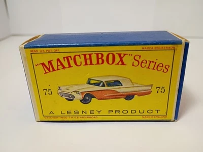 Matchbox LESNE Ford Thunderbird No. 75 & Original D Picture  Box Rare - Image 1 of 4