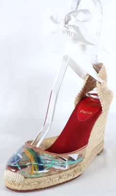 CHRISTIAN LOUBOUTIN Multi TRASH BRIGITTE Alpargata Tacones de Cuña 39 Foto 1 de 4