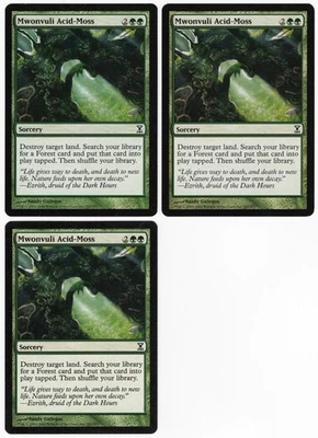 Mwonvuli Acid-Moss x3 3x 2006 Time Spiral Green Common Sorcery MTG SP - NM AZ1 - Image 1 of 2