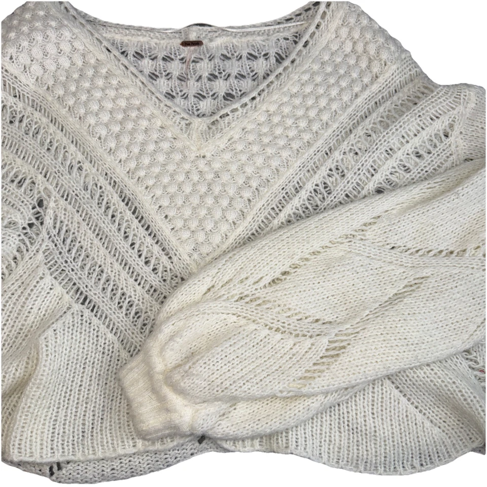 Free People Women’s Sweater Alpaca Wool Blend Size Medium Off White - Image 1 of 4