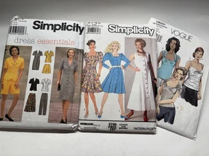 Set of 3 Simplicity 7524 , 9746, Vogue V8251 Sewing Form Patterns Uncut - Picture 1 of 5