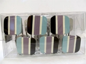 Moderne Badezimmer geometrische Streifen Duschvorhang Haken AVENUE Bad Linie Quadrate - Bild 1 von 2
