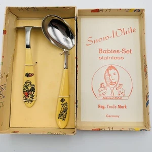 Snow White Vintage Baby Utensil Set Schneewittchen Germany - Picture 1 of 12