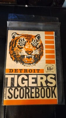 1964 Detroit Tigers vs Cleveland Indians Double Header Scorebooks w/2 Score Card - Image 1 of 4