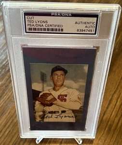 Ted Lyons HOF Signed Cut PSA - Picture 1 of 2