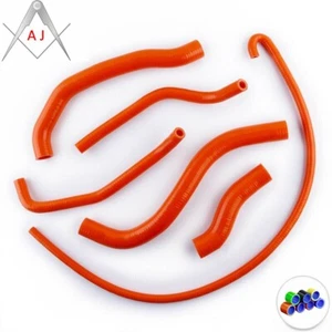 For SUZUKI GSXR 600 750 SRAD 1996-2000 Silicone Radiator Coolant Hose Orange - Picture 1 of 3