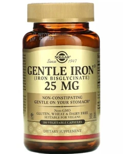 Gentle Iron, 25 mg, 180 Vegetable Capsules 9/26 - Picture 1 of 3