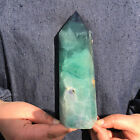 A+ 2.42Lb Natural Geode Fluorite Quartz Obelisk Crystal Wand Point Healing Yc124