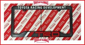 TRD TOYOTA RACING DEVELOPMENT LICENSE PLATE FRAME (FAST SHIPPING) 67894-00920 - Picture 1 of 4