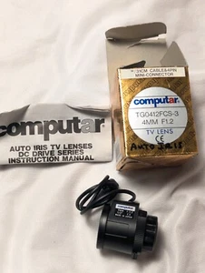 Computar 4mm f/1.2 1/3" CS-Mount Lens T0412FICS-3 – CCTV Security Camera - Bild 1 von 5