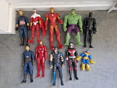 Marvel Avengers Toys Figure Bundle Hulk Thor Iron Man Captain America Falcon - Image 1 of 2