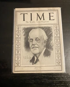 Time Magazine April 13, 1925 Balfour  - Picture 1 of 1