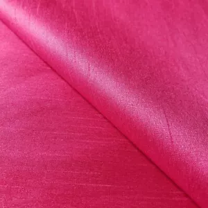 15 YARD LOT BARBIE PINK FAUX SILK POLY DUPIONI FABRIC 58" BUBBLEGUM 90s PINK - Picture 1 of 7