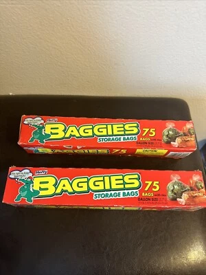 LOTE de 2 bolsas pesadas bolsas de almacenamiento de alimentos tamaño galón 150 en total + lazos retorcidos de colección Foto 1 de 4