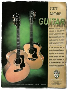 Guild JF65 & F212XL chitarra acustica 12 corde pubblicità 8 x 11 stampa pubblicitaria - Foto 1 di 3