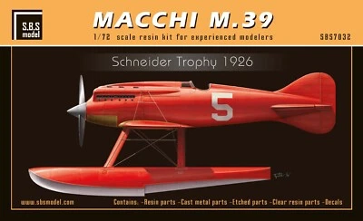 resina Macchi M 39 kit completo 1/72 SBS 7032 - Immagine 1 di 4