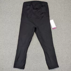 Ingrid & Isabel Maternity Crossover Panel Active Capri Legging Black Size Medium - Picture 1 of 10