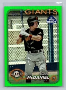 2024 Topps Pro Debut #PD-136 Quinn McDaniel Green Foil #/99 - Picture 1 of 2