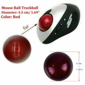 Mouse Ball Trackball Replace for Logitech Cordless Optical Trackman T-RB22 Red - Picture 1 of 6