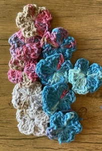 Lote de 12 álbumes de recortes de flores abigarradas de ganchillo diario artesanal rosa tostado (b26) - Imagen 1 de 2