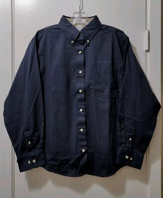 Camisa Vantage Para Hombre "ChevronTexaco" Azul Marino Manga Larga Con Botones Talla M Foto 1 de 2